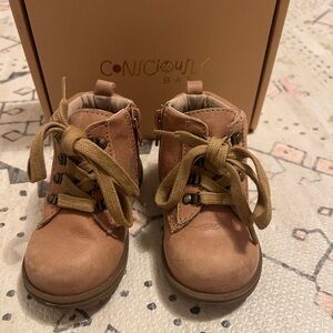 Leather Combat Boot | Color 'Sand' TODDLER SIZE 6